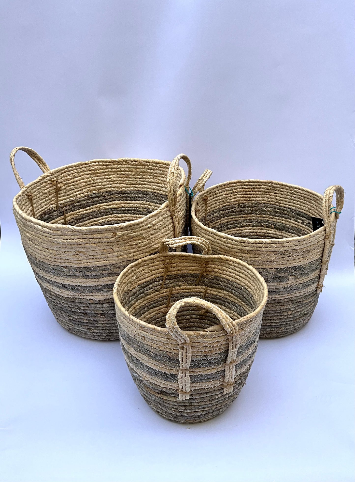 CANASTOS FIBRA NATURAL TRÍO