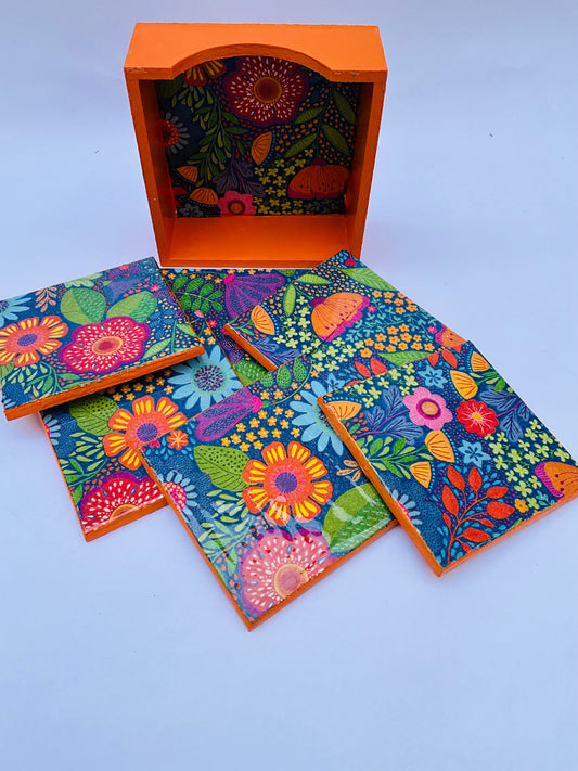 POSAVASOS Flores y colores